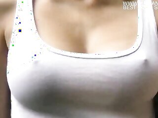 Lara's public flashing and nipple play in homemade video